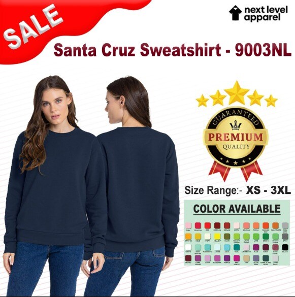 Next Level® Santa Cruz Crewneck Long Sleeve Sweatshirt
