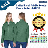 Devon & Jones® Ladies Bristol Full-Zip Sweater Fleece Jacket