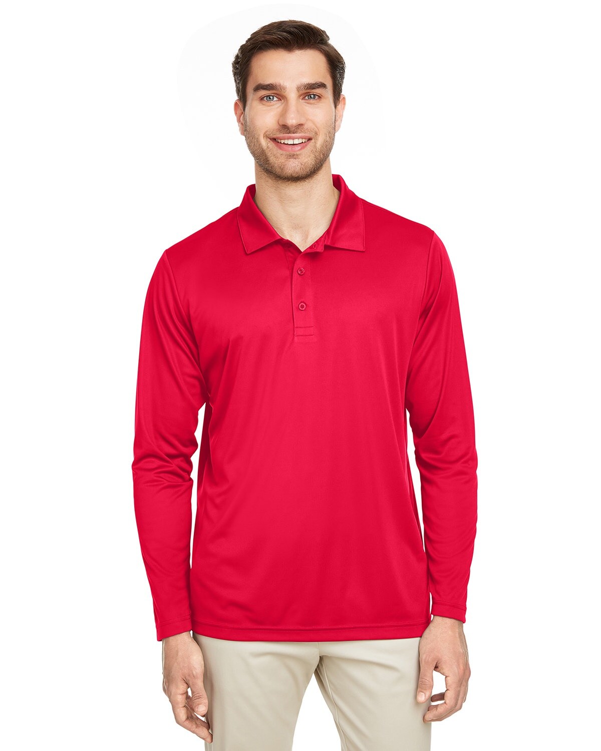 Team 365® Men's Zone Performance Long Sleeve Polo