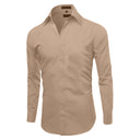 khaki long sleeve Polo shirt
