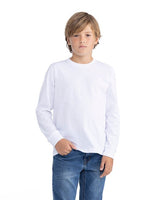 Next Level® Apparel Youth Cotton Crewneck Long Sleeve T-Shirt