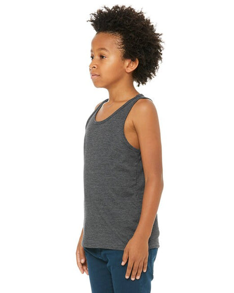 Bella + CanvasÂ Youth Heather CVC Tank - 3480YCVC - S