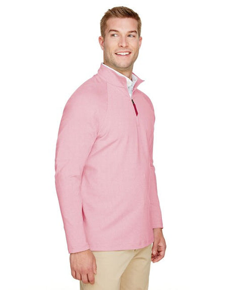 Devon & Jones® CrownLux Performance para hombre Clubhouse Micro-Rayas con cremallera de cuarto  