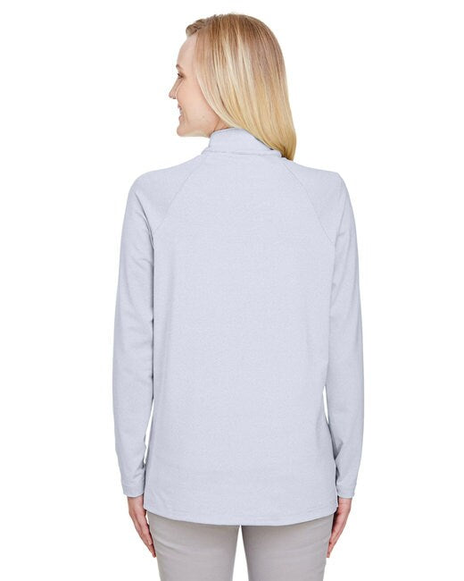 Devon & Jones®  Ladies Clubhouse Micro-Stripe Quarter-Zip