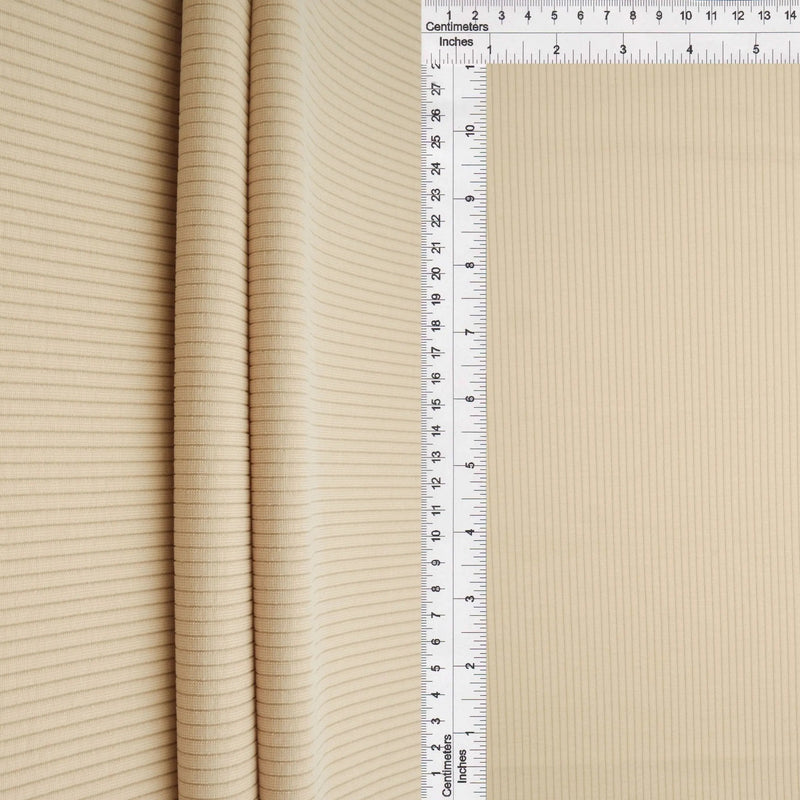 1 Yard 54" Cupro Modal Double Knit Rib Fabric Rayon Poly Spandex Blend 260 GSM