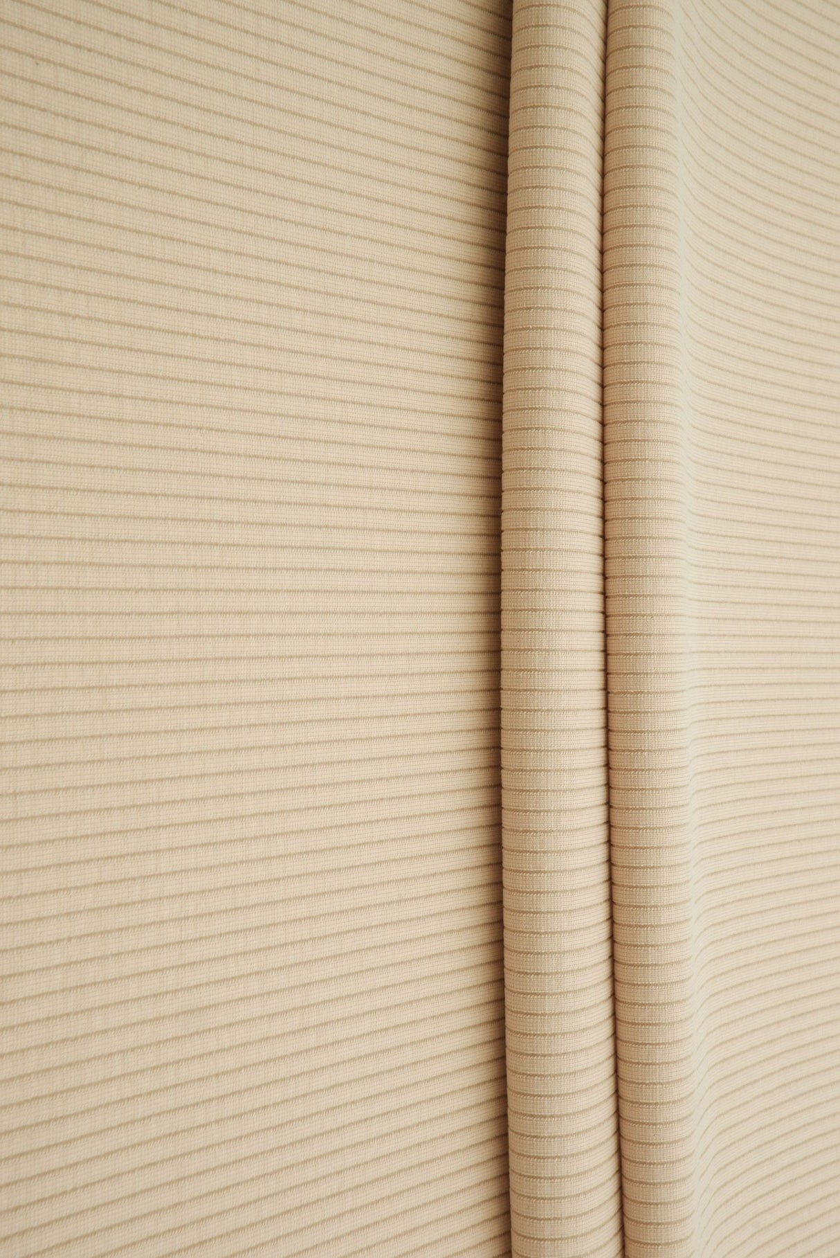Cupro Modal Double Knit Beige Rib