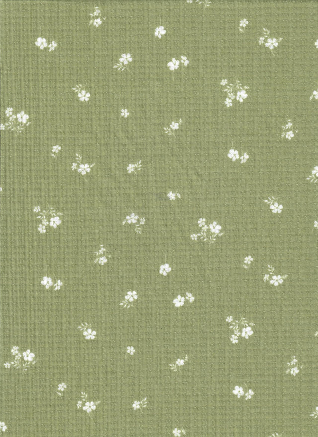 Pointelle Floral Stretch Knit Fabric