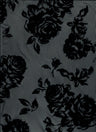Floral Flocked Mesh Stretch Fabric