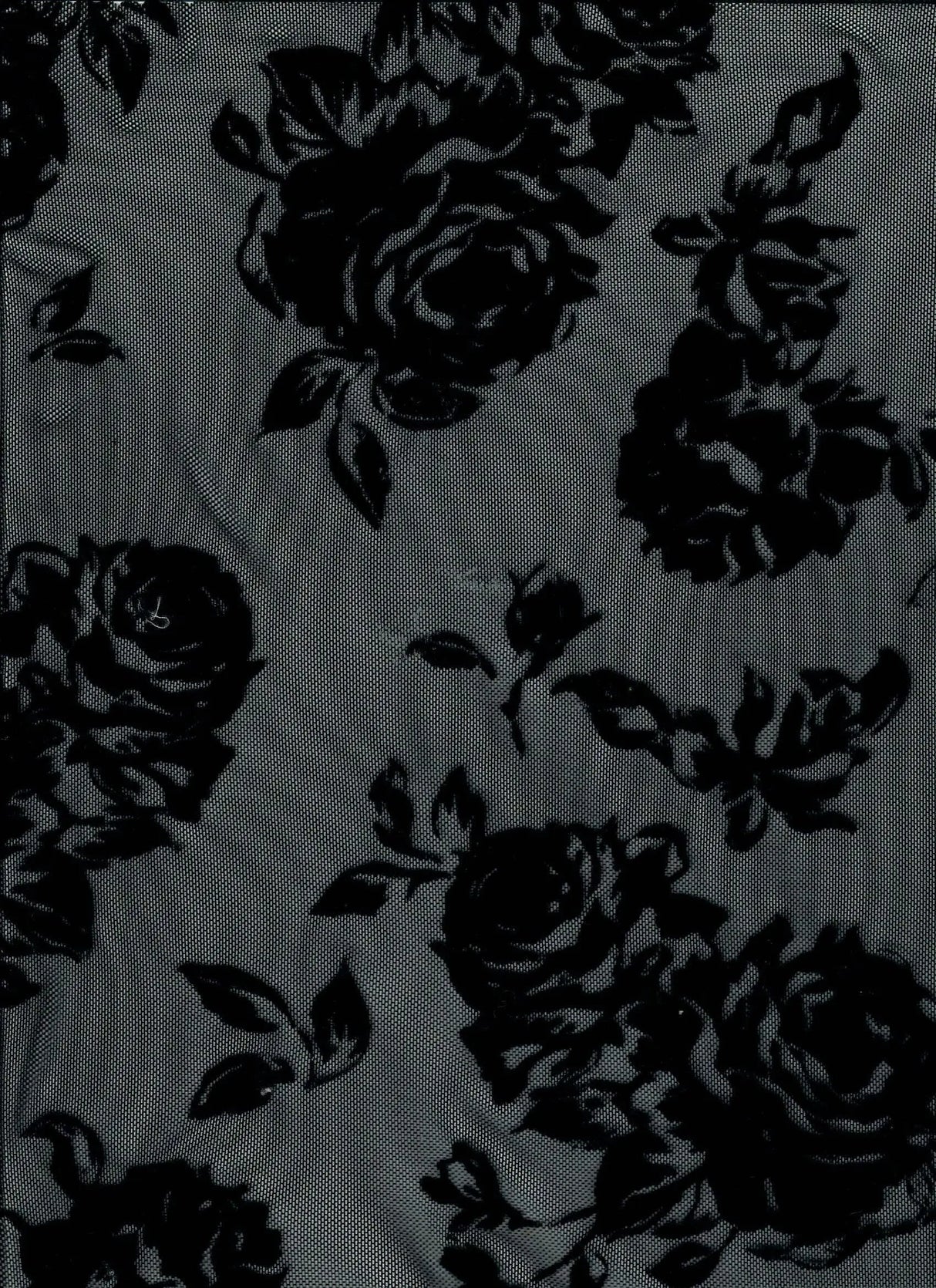 Floral Flocked Mesh Stretch Fabric 56/57" Wide – 100 GSM