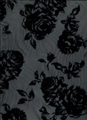 Floral Flocked Mesh Stretch Fabric 56/57" Wide – 100 GSM