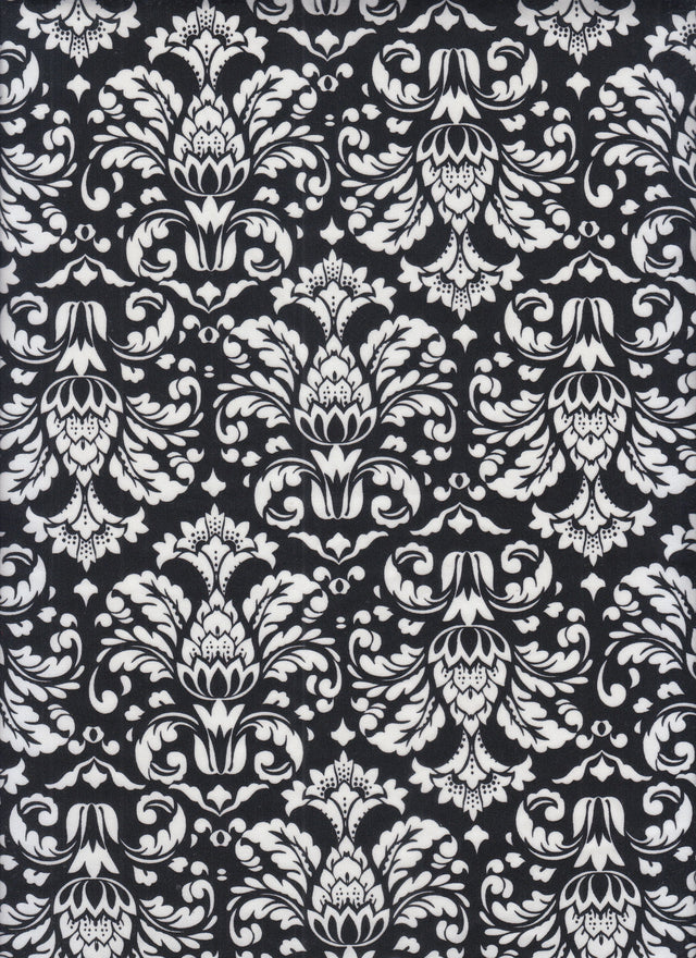 Damask Print Stretch Knit Fabric
