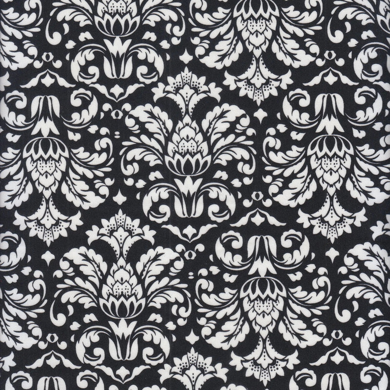 1 Yard Polyester Spandex 190 GSM DTY Damask Wallpaper Print Fabric Soft 58/60" Width
