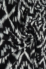 1 Yard Brushed DTY Tribal Print Knit Fabric 170 GSM, 58/60? Wide Polyester Spandex Blend