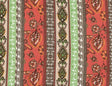 Brushed Boho Stripe Knit Fabric Rust