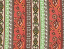 Brushed Boho Stripe Knit Fabric Rust