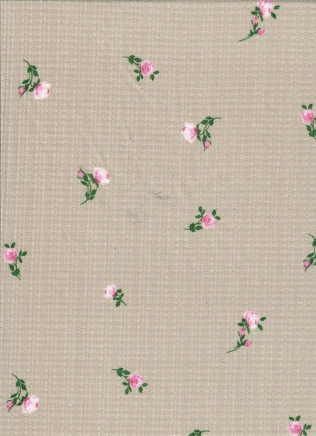 1 Yard Pointelle Ditsy Rib Knit Fabric, 58/60? Wide Polyester Rayon Spandex Blend
