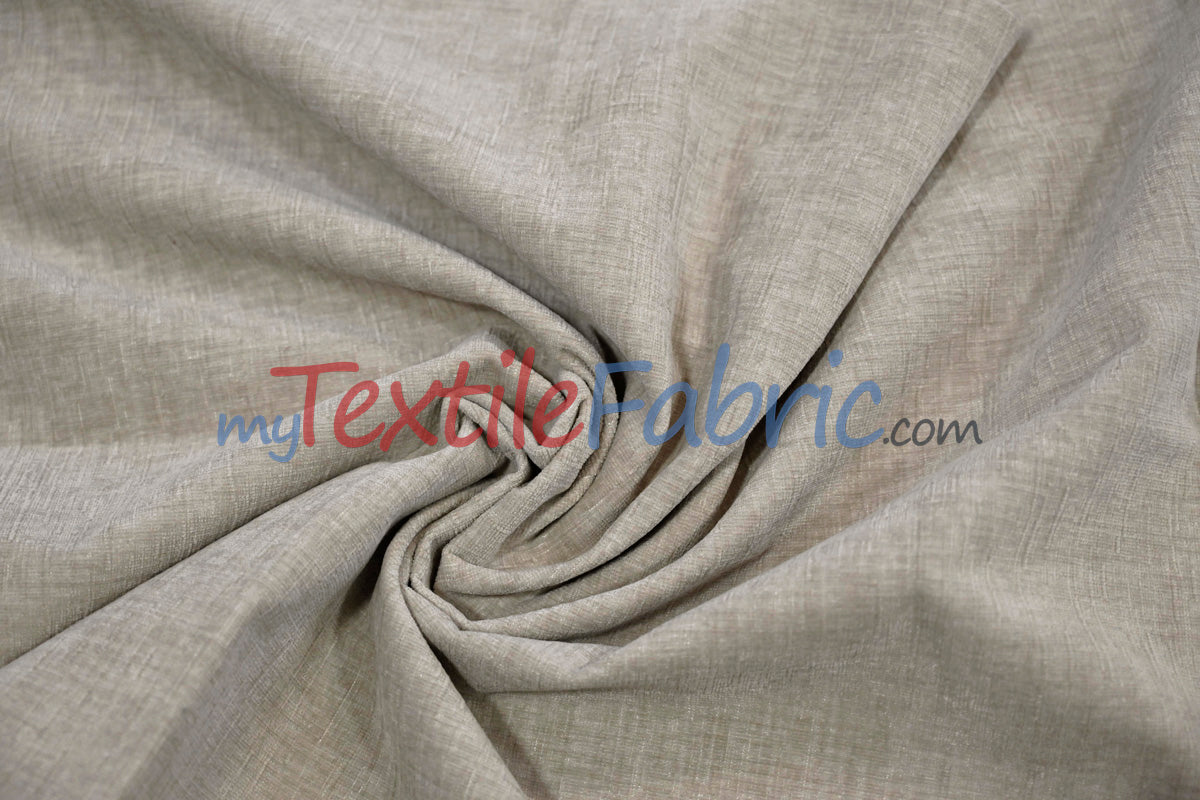 Chenille Polyester Fabric - Ultra Soft Velvety Texture, 60" Width, 350 GSM (1 Yard)