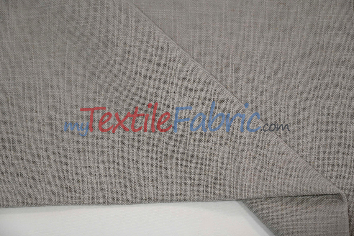 Luxe Linen Fabric Polyester-Linen Blend Fabric - 60" Wide, Upholstery, Apparel, Tablecloth (1 Yard)