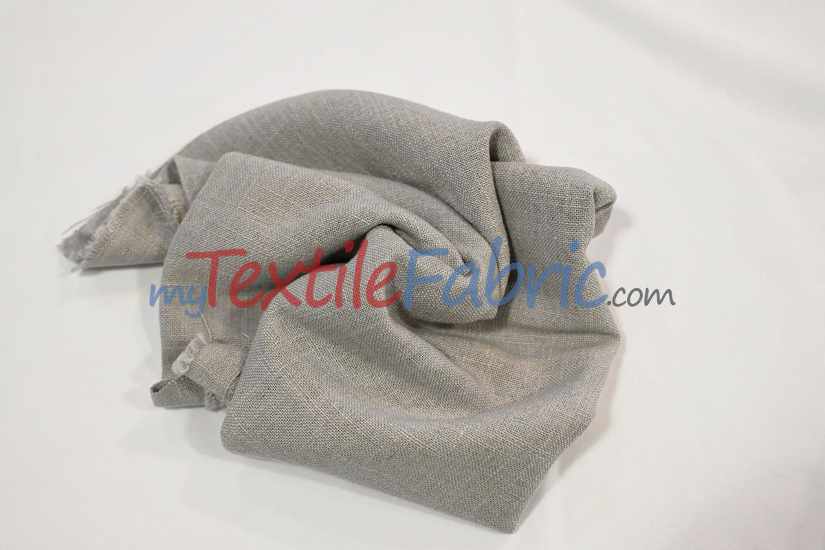 Luxe Linen Fabric Polyester-Linen Blend Fabric - 60" Wide, Upholstery, Apparel, Tablecloth (1 Yard)