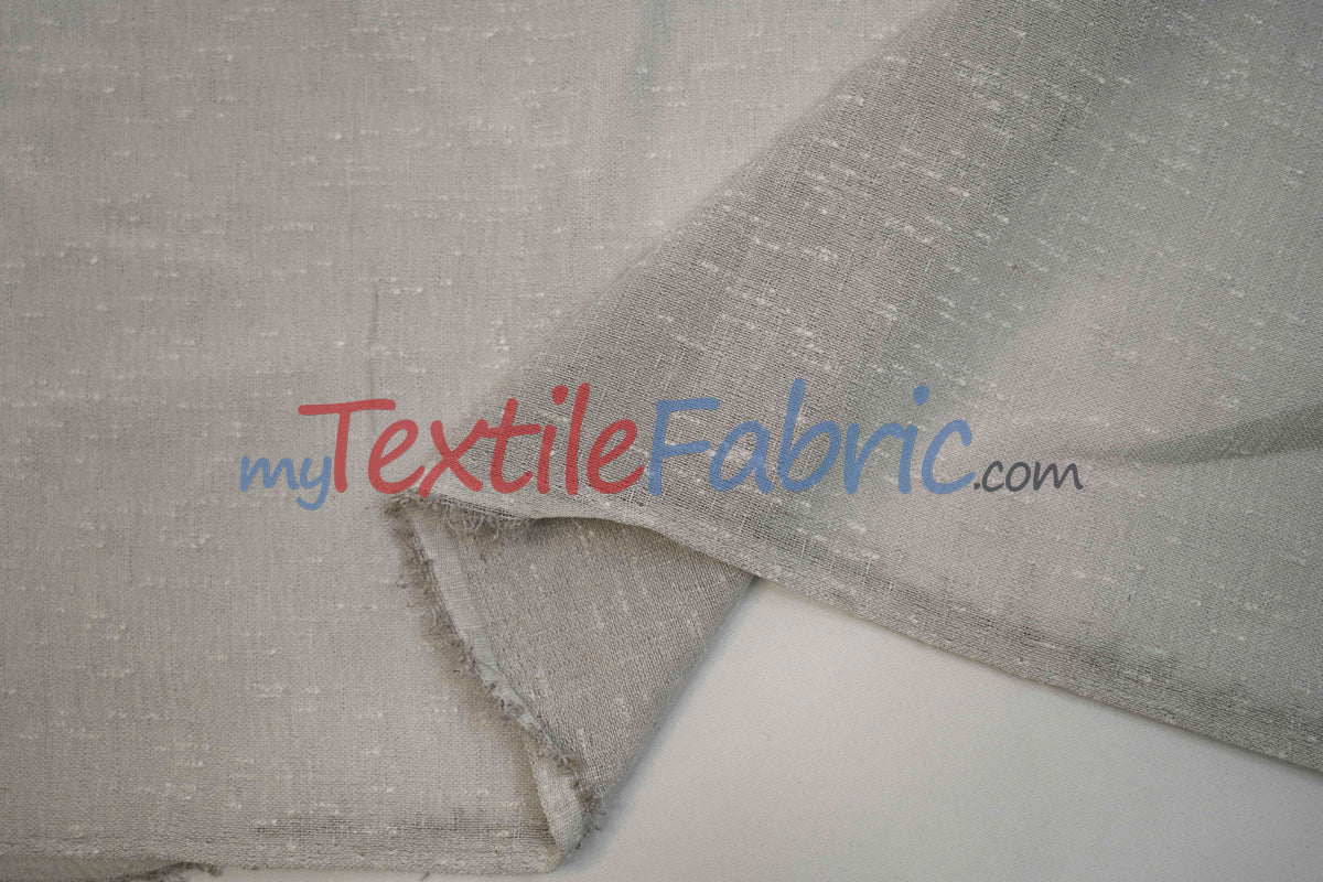 Swiss Sheer Sheer Polyester Fabric - Linen-Look Sheer Drapery, 130" Wide, White (1 Yard)