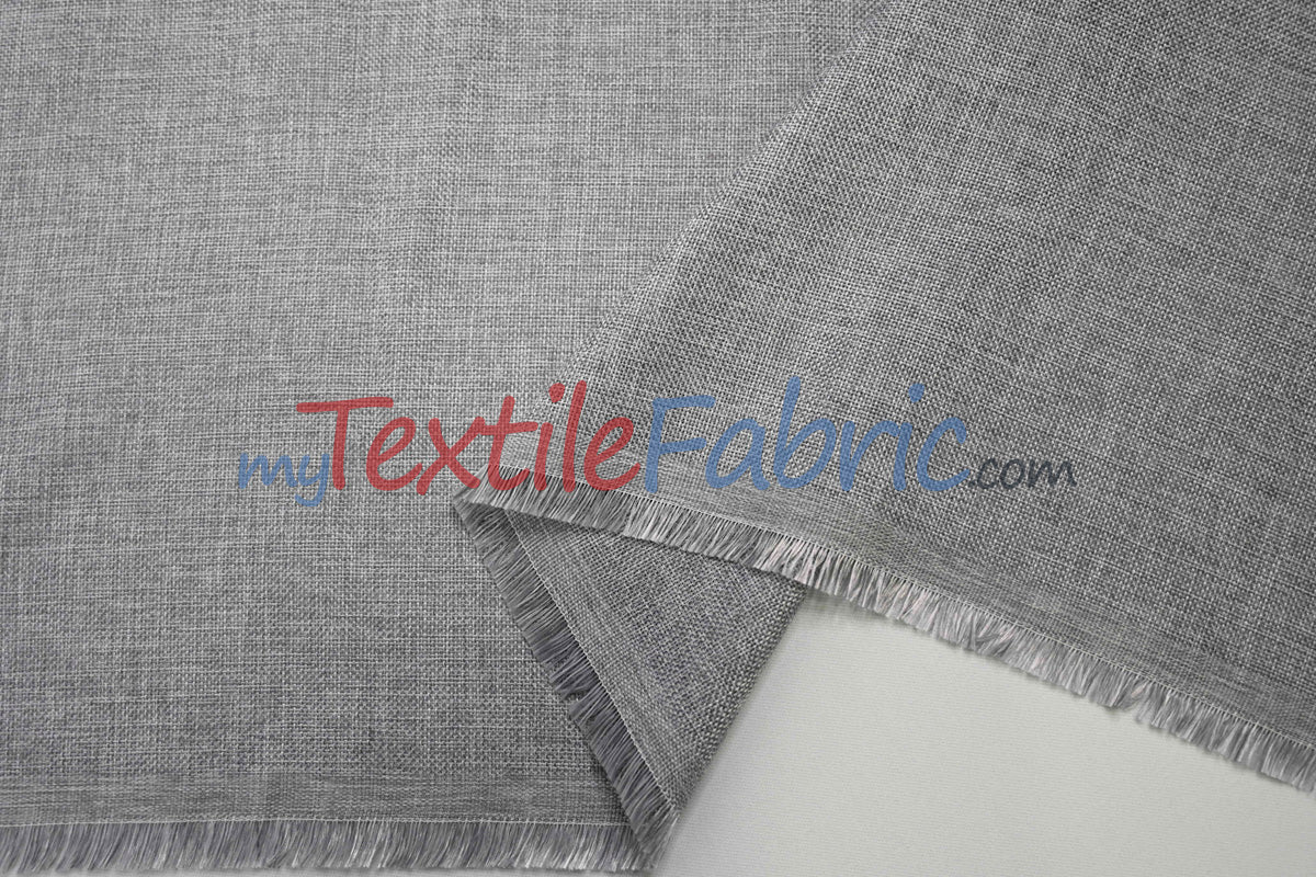 Vintage Linen Polyester Fabric - Faux Burlap, Rustic Natural Look, 58/60" Width (1 Yard)
