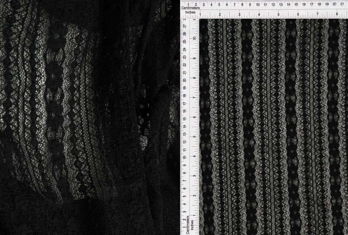 Floral Lace Textured Knit Fabric