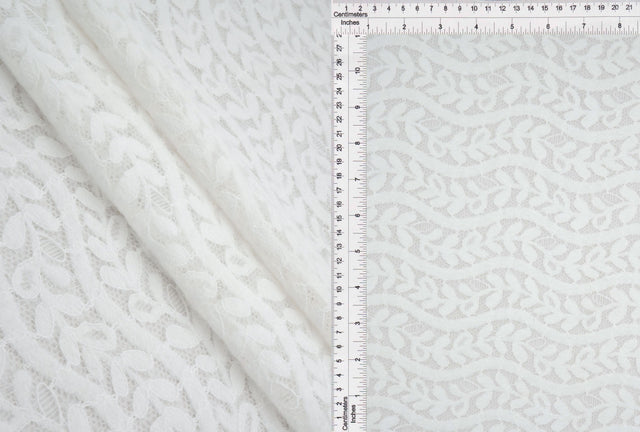 Leaf Pattern Lace Knit Fabric