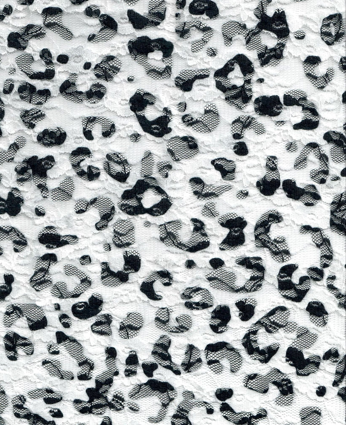 Leopard Print Stretch Lace Fabric