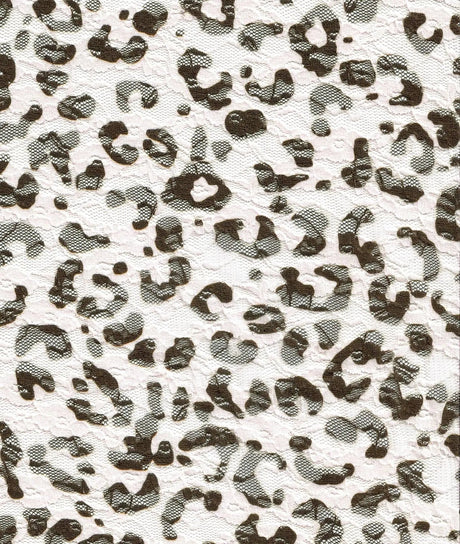Leopard Lace Print Fabric 92 Polyester 8 Spandex Stretch Lightweight 56/58 Inches Wide