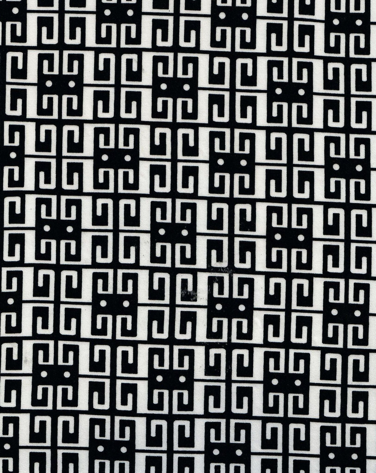 Geometric Digital Print DTY Knit Fabric Black