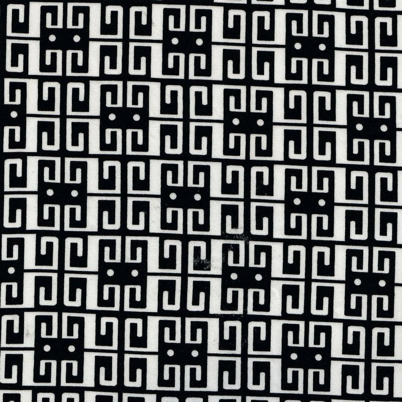 1 Yard Polyester Spandex 190 GSM Digital Geo DTY Print Fabric Soft Stretch 58/60" Width