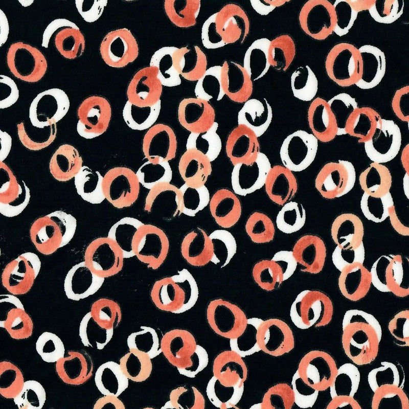 1 Yard Geometric DTY Print Knit Fabric Soft Stretch Material 58/60 Inches Wide