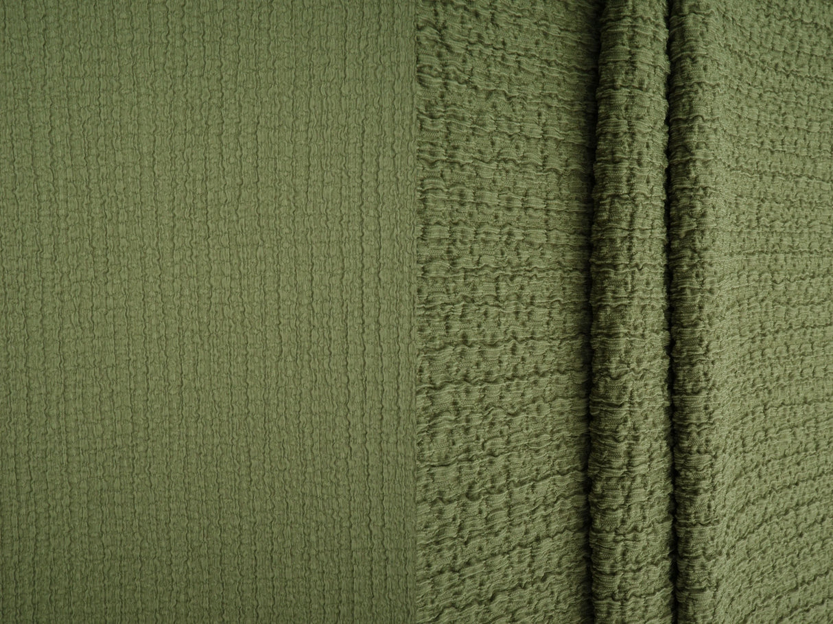 Waffle Crepe Solid Knit Fabric