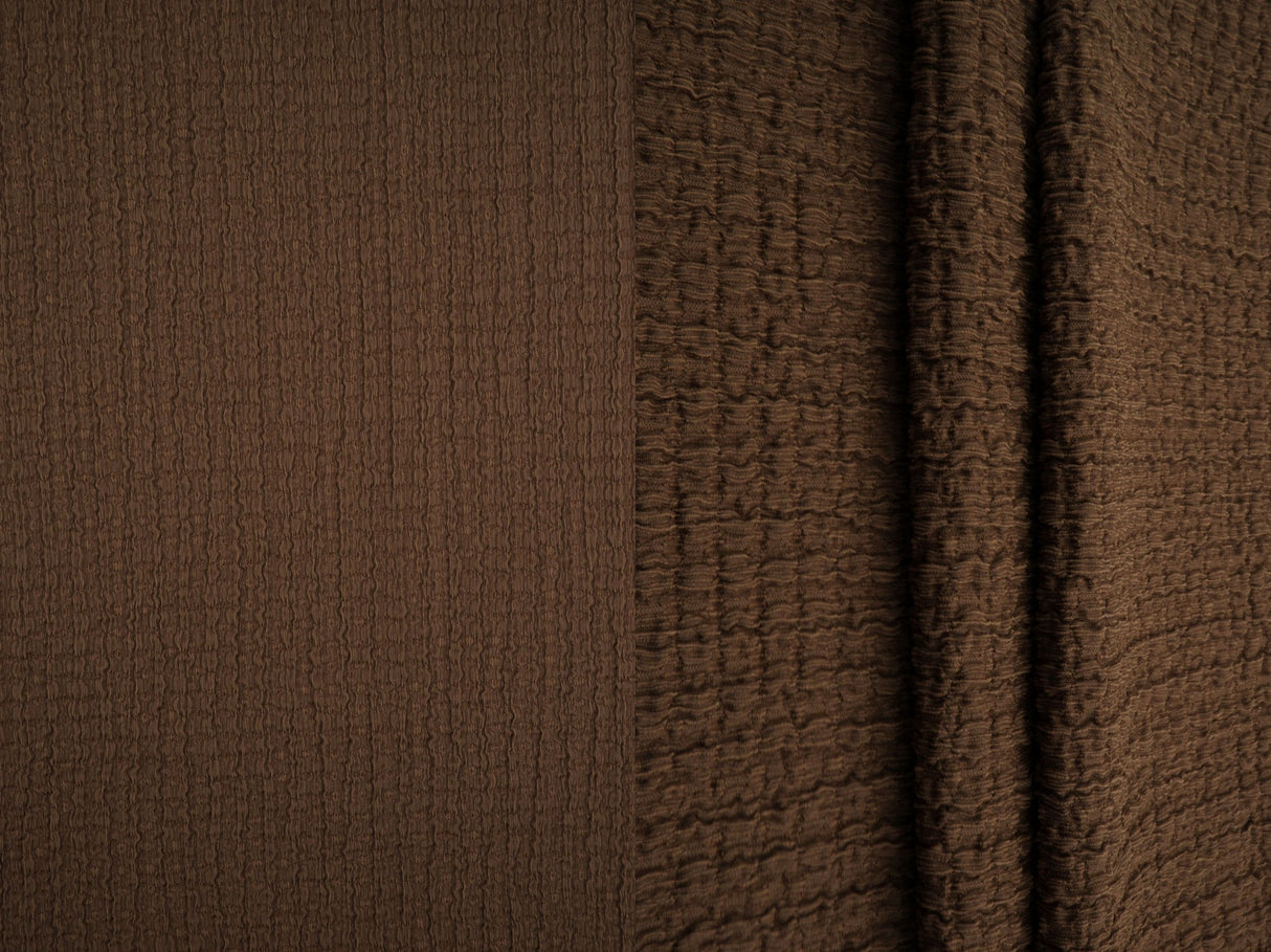 Waffle Crepe Solid Knit Fabric