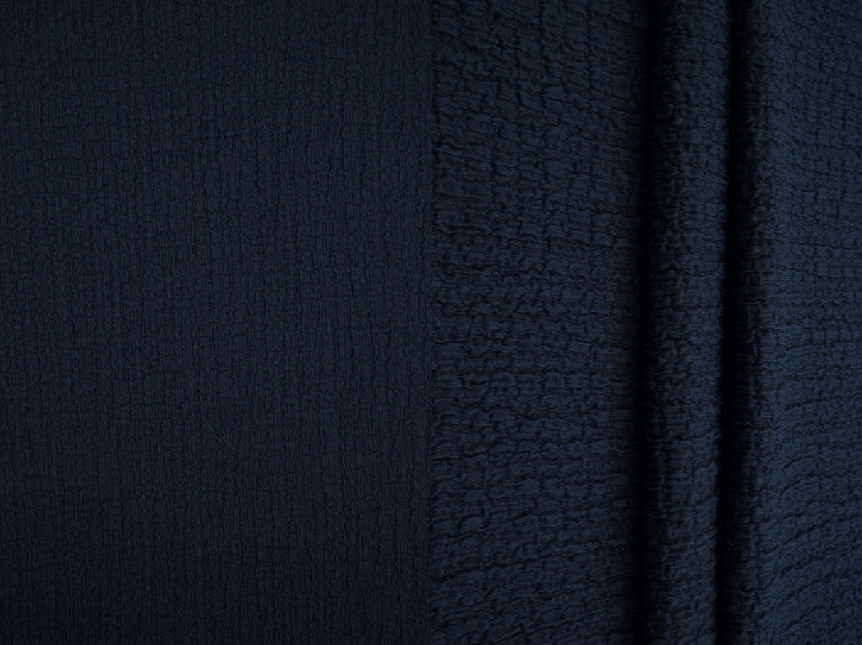 Waffle Crepe Solid Knit Fabric