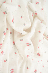 Pointelle Knit Ditsy Print Fabric