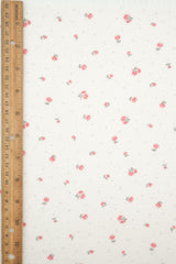 Pointelle Knit Ditsy Print Fabric