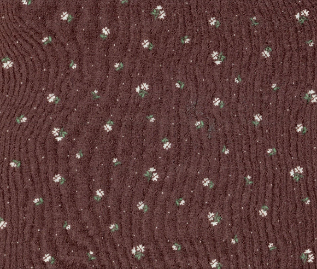 Pointelle Knit Ditsy Print Fabric
