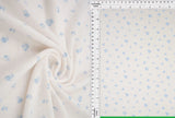 1 Yard Cotton-Style Ditsy Pointelle Print Knit Fabric, 61/63? Wide Polyester Spandex Blend