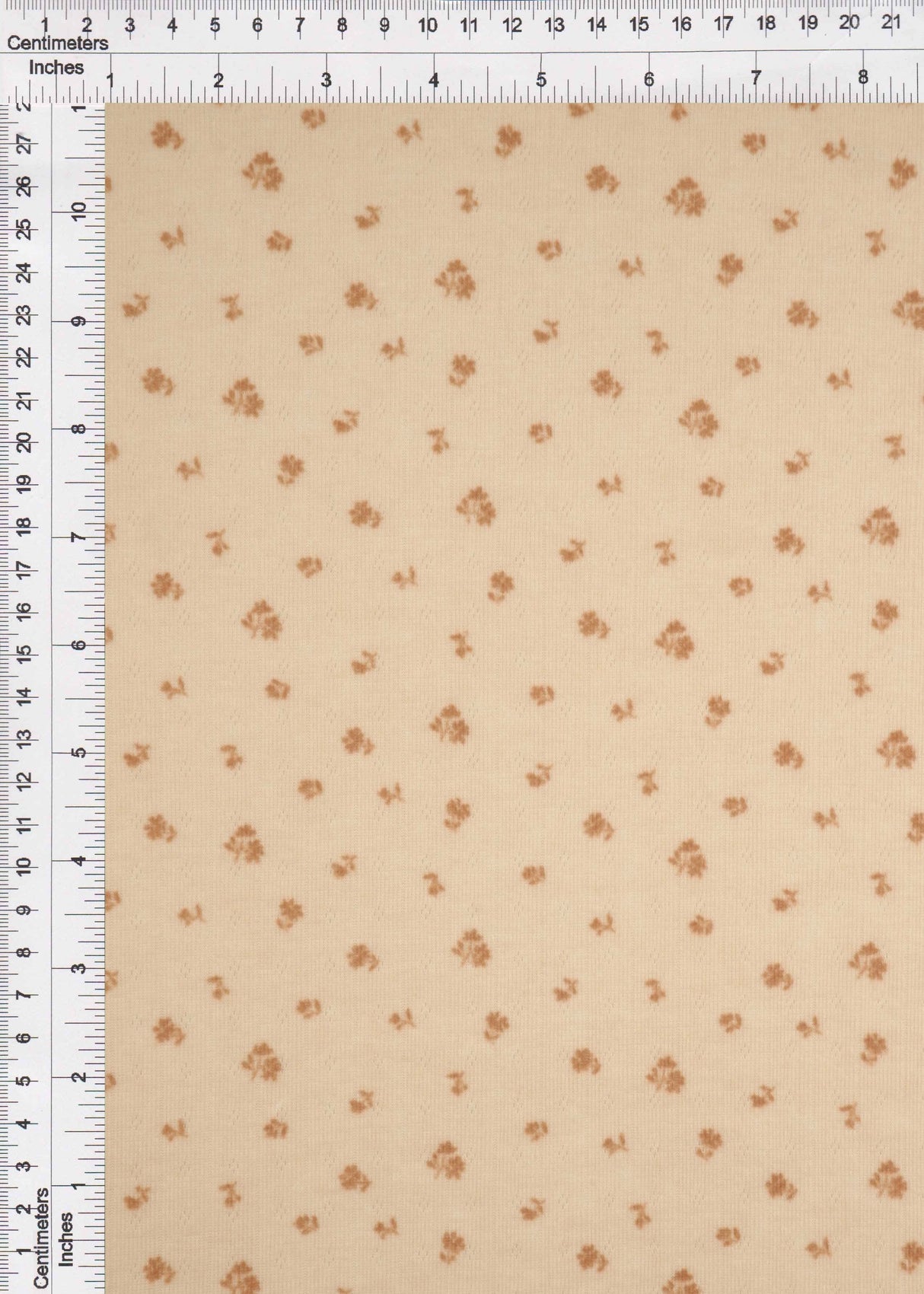Pointelle Knit Ditsy Print Fabric