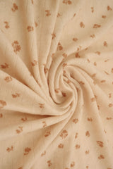 1 Yard Cotton-Style Ditsy Pointelle Print Knit Fabric, 61/63? Wide Polyester Spandex Blend