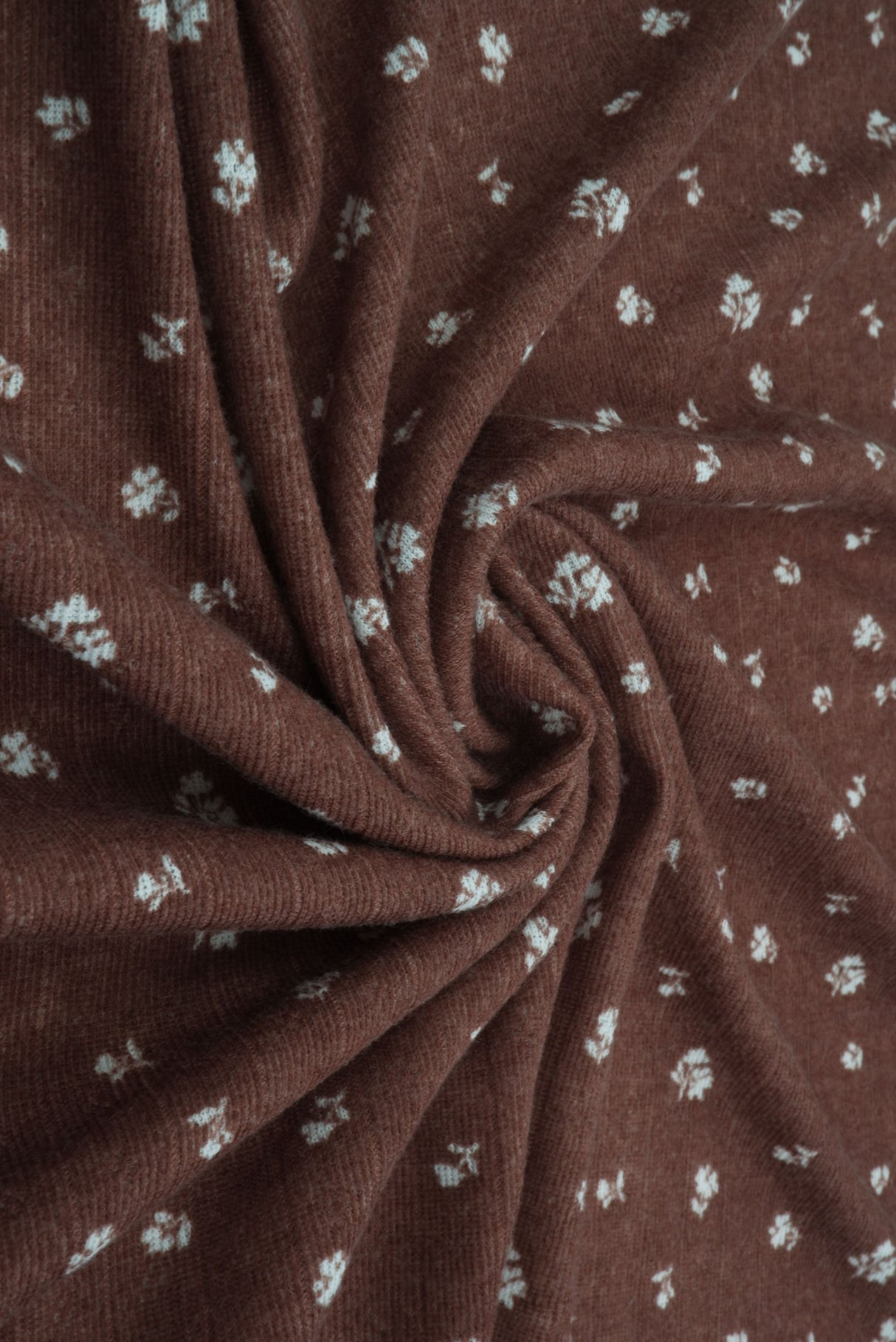 Pointelle Knit Ditsy Print Fabric