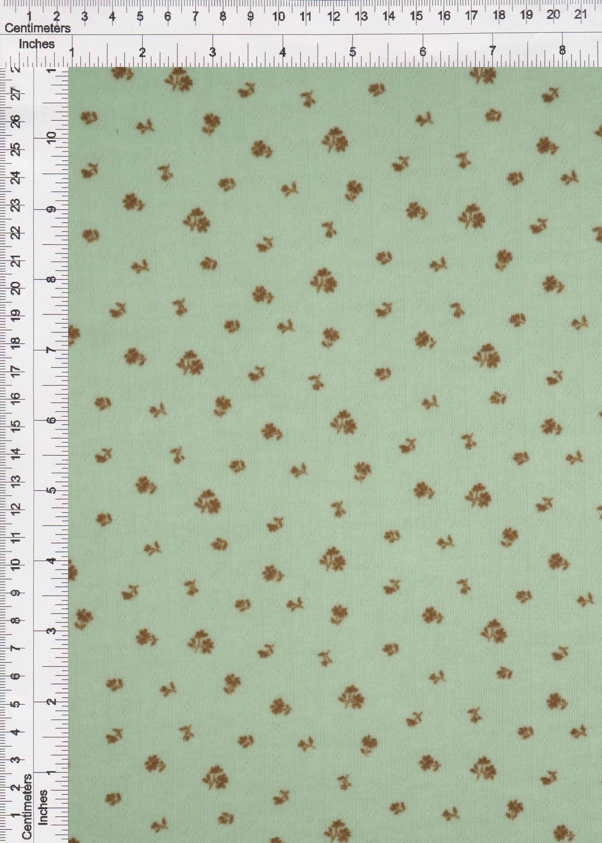 Pointelle Knit Ditsy Print Fabric