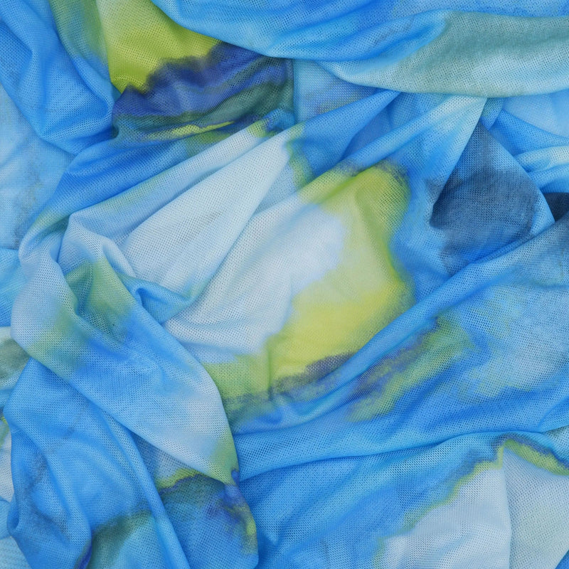 1 Yard Polyester Spandex 100 GSM Mesh Digital Abstract Print Fabric Lightweight 54" Width