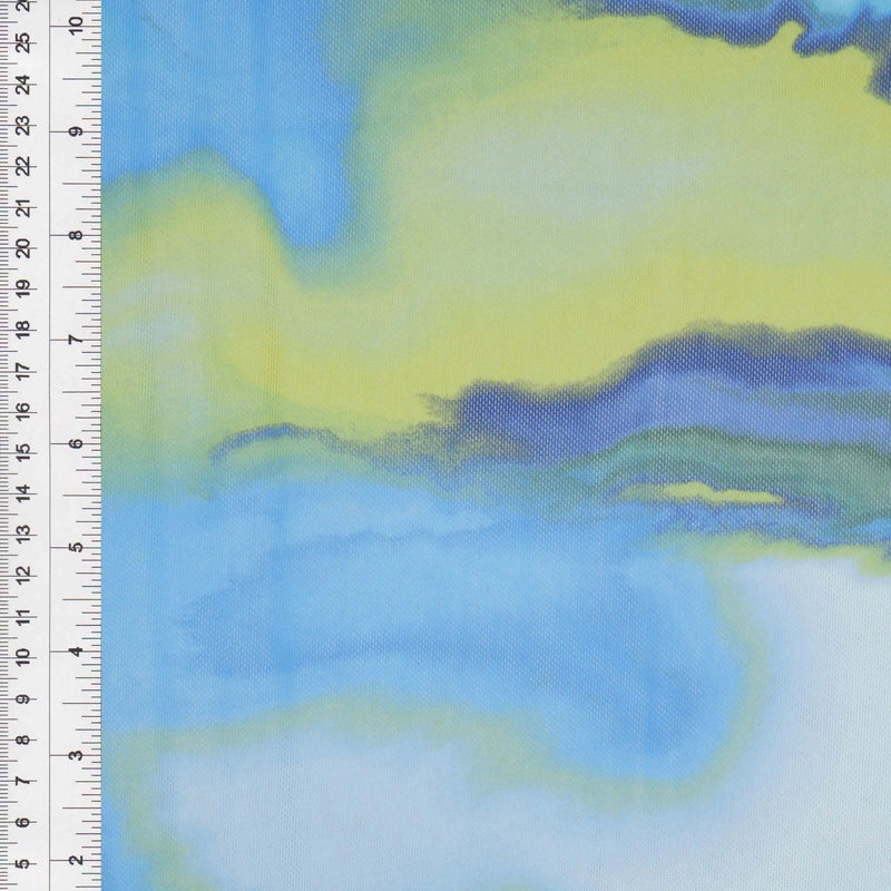 1 Yard Digital Abstract Mesh Fabric, 54'' Wide Polyester Spandex Blend