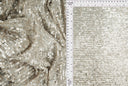 Embroidered Sequin Textured Knit Silver