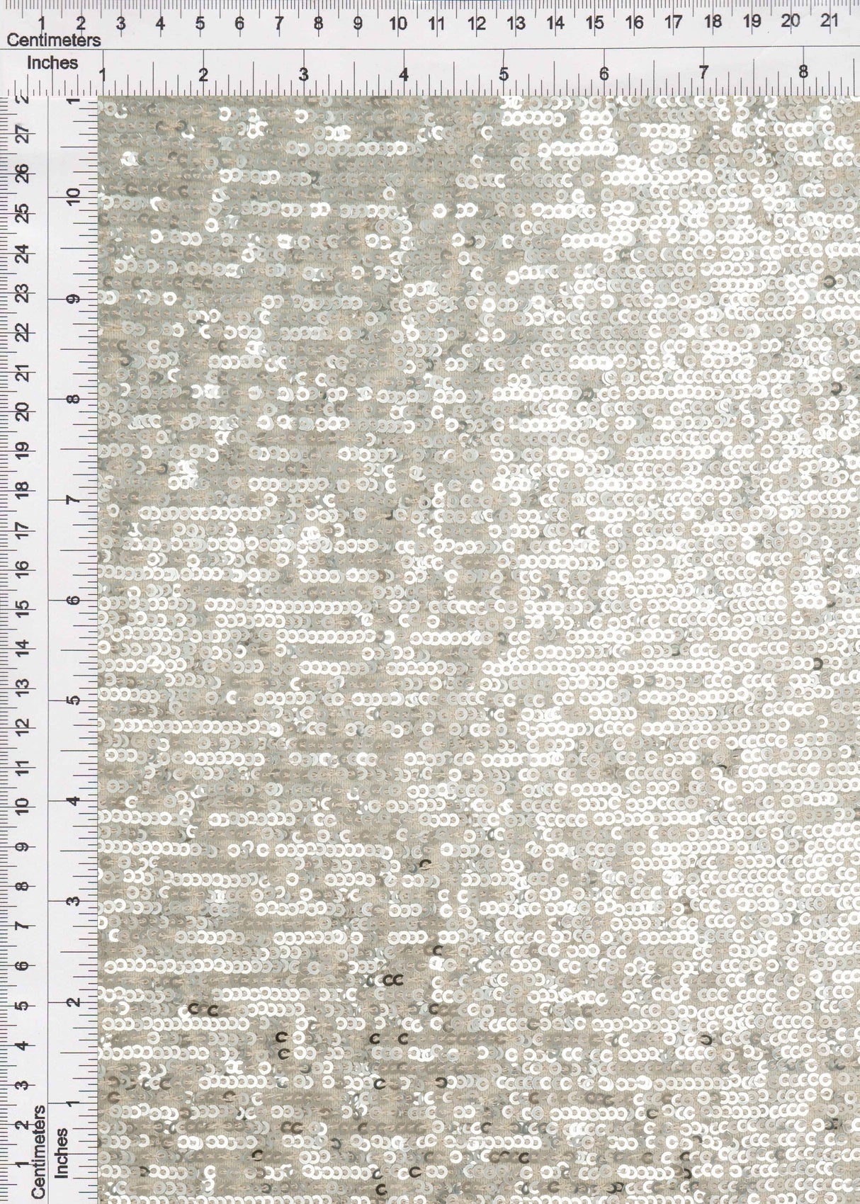 Embroidered Sequin Textured Knit Silver
