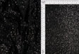 Sequin Embroidered Mesh Knit Black Fabric