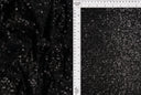 Sequin Embroidered Mesh Knit Black Fabric