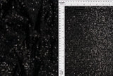 Sequin Embroidered Mesh Knit Black Fabric